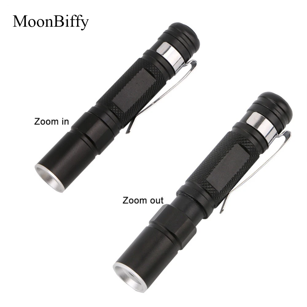 

1pc Wholesale Dropshipping MOONBIFFY Portable Mini Penlight CREE Q5 2000LM LED Flashlight Torch Pocket Light Waterproof Lantern