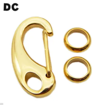 DC 2Set/lot Gold/Silver Tone Stainless Steel Big Lobster Clasps Hooks with O rings for Leather Bracelet Jewelry Making Supplies
DC 2Set/lot Gold/Silver Tone Stainless Steel Big Lobster Clasps Hooks with O rings for Leather Bracelet Jewelry Making Supplies