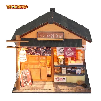 Ec Japanese style Chaoyang grocery shop doll house DIY hand-assembled wooden cabin model doll accessories toy gift preferred
Ec Japanese style Chaoyang grocery shop doll house DIY hand-assembled wooden cabin model doll accessories toy gift preferred