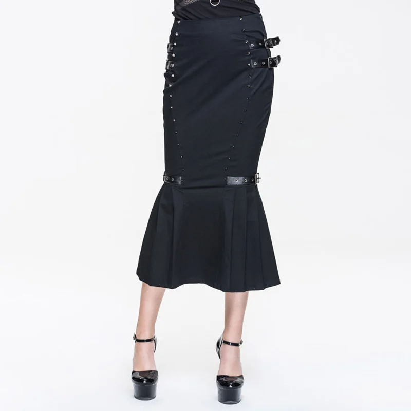 Devil Fashion Punk Women Black Cotton Skirts Steampunk Goth Women's Fashion Casual Rivets Skirts
Devil Fashion Punk Women Black Cotton Skirts Steampunk Goth Women's Fashion Casual Rivets Skirts
