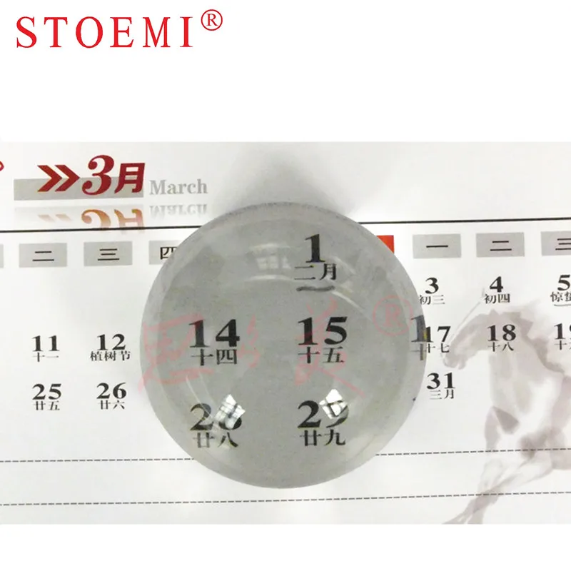 

STOEMI 6911R 3" Diameter 80mm 4X Magnification Transparent Domed Magnifying Paperweights Dome Magnifier