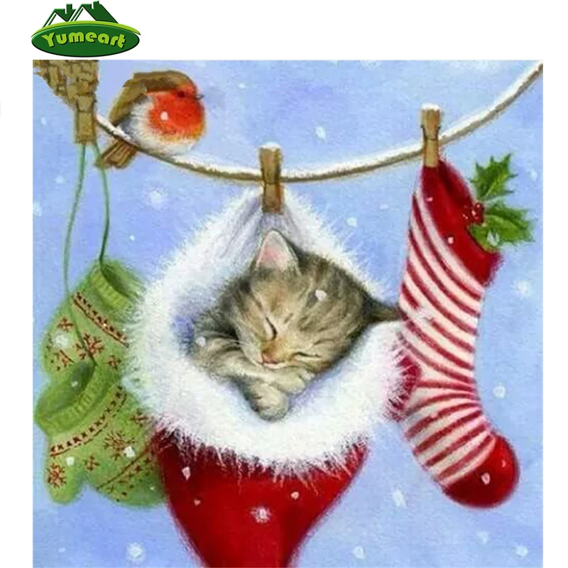Yumeart Diamond Painting "Christmas Kitten" Embroidery Cross Stitch Birds and Red Socks Rhinestone Wall Sticker Home Decor
Yumeart Diamond Painting "Christmas Kitten" Embroidery Cross Stitch Birds and Red Socks Rhinestone Wall Sticker Home Decor