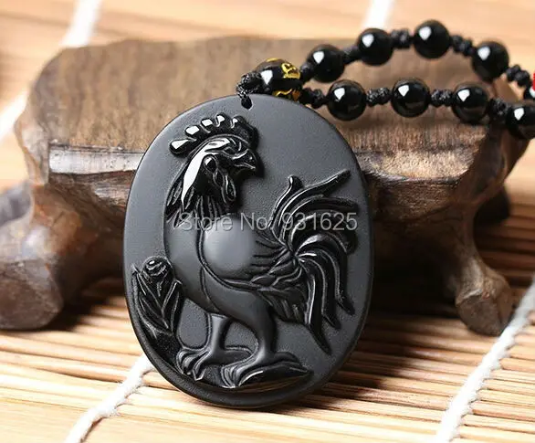 Unique New Natural Black Obsidian Carving Cock Lucky Pendants Free Necklace fashion woman man's Jewelry
Unique New Natural Black Obsidian Carving Cock Lucky Pendants Free Necklace fashion woman man's Jewelry