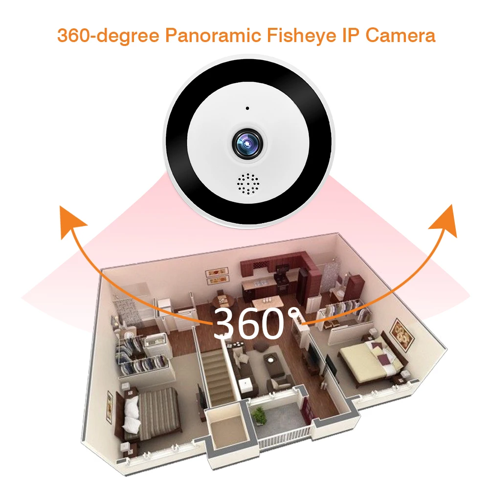 Wistino WiFi HD 1080P Panoramic VR IP Camera Surveillance Security Camera CCTV Wireless Smart Home Video Baby Monitor Alarm Night Vision V380 H.265 (11)