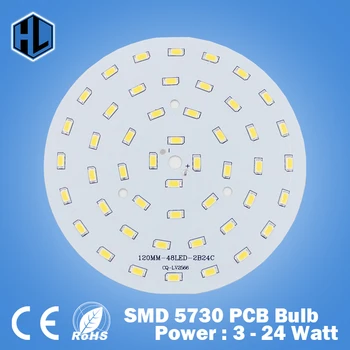 

Free Shipping 3W 5W 7W 9W 12W 15W 18W 24W 5630/ 5730 Brightness SMD Light Board Led Lamp Panel For Ceiling PCB With LED