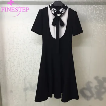 Design Fashion Black Print A-Line Dress Women High Quality Polyester Fancy Dress Spring Party Knee-Length Dresses For Ladies
Design Fashion Black Print A-Line Dress Women High Quality Polyester Fancy Dress Spring Party Knee-Length Dresses For Ladies