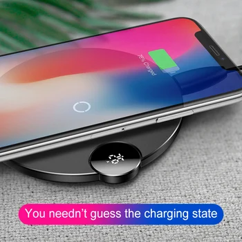 Baseus LCD Digital Display Wireless Charger for iPhone XS Max XR X 8 Qi Wireless Charging Pad for Samsung Galaxy S8 S9+ Note 9
Baseus LCD Digital Display Wireless Charger for iPhone XS Max XR X 8 Qi Wireless Charging Pad for Samsung Galaxy S8 S9+ Note 9