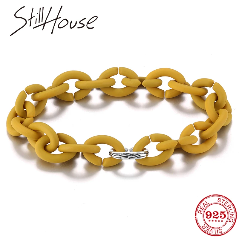 Fashion Yellow Hard Rubber Bracelets 925 Sterling Silver Round Charm Beads Handmade Bracelet women Accessories Jewellery gifts
Fashion Yellow Hard Rubber Bracelets 925 Sterling Silver Round Charm Beads Handmade Bracelet women Accessories Jewellery gifts