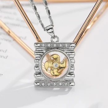 BeUrSelf Envelope Pendant Necklace Two Tone Color Lucky Rotatable Windmill Zircon Paved Pendant Unisex Best Wish Copper Jewelry
BeUrSelf Envelope Pendant Necklace Two Tone Color Lucky Rotatable Windmill Zircon Paved Pendant Unisex Best Wish Copper Jewelry