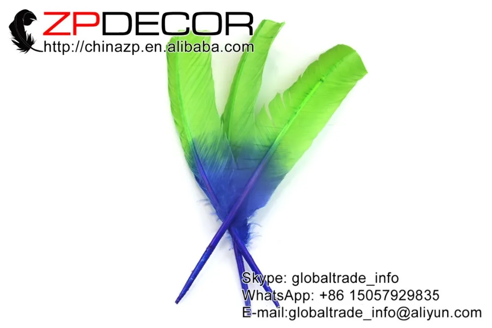 Blue and Purple Wild Turkey Wing Feather (3)