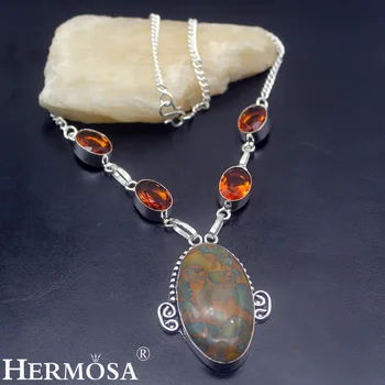 Hermosa Jewelry Unique Fashion GREEN UNAKITE MORGANITE 925 Sterling Silver Women Necklace 19 inches HM931
Hermosa Jewelry Unique Fashion GREEN UNAKITE MORGANITE 925 Sterling Silver Women Necklace 19 inches HM931