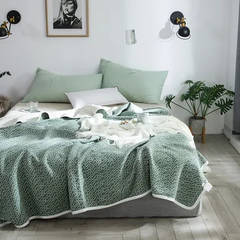 The maze pattern knit cotton blanket suitable for adults and children in the environment of air conditioning, nap and leisure
The maze pattern knit cotton blanket suitable for adults and children in the environment of air conditioning, nap and leisure