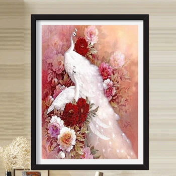 GLymg Diy Diamond Embroidery White Peacock Peony Diamond Painting Cross Stitch Animal Picture Home Decor Full Round Drill Stones
GLymg Diy Diamond Embroidery White Peacock Peony Diamond Painting Cross Stitch Animal Picture Home Decor Full Round Drill Stones