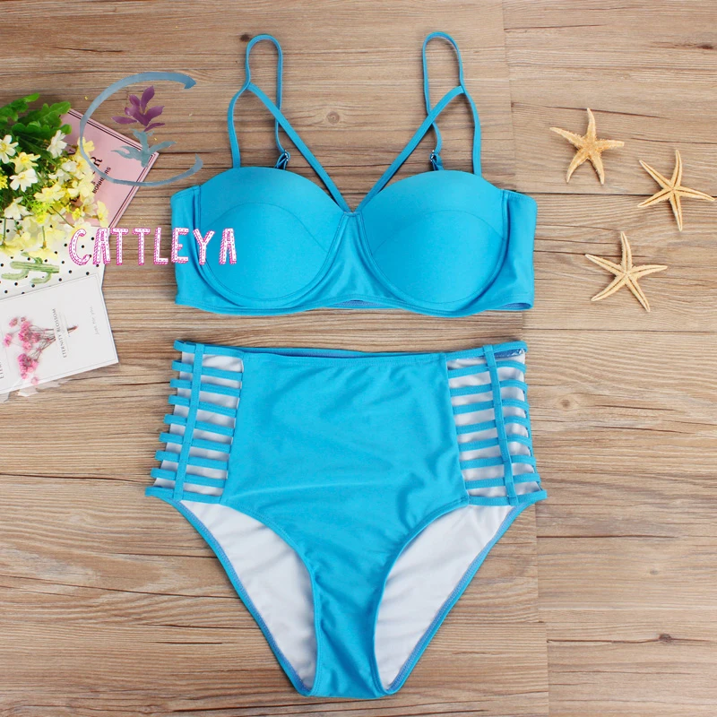 CATTLEYA 2017 Push up High Waist Swimsuit XL-3XL big size Women Bathing Suit Padded Bikini set Retro Beachwear CQ 17013
CATTLEYA 2017 Push up High Waist Swimsuit XL-3XL big size Women Bathing Suit Padded Bikini set Retro Beachwear CQ 17013