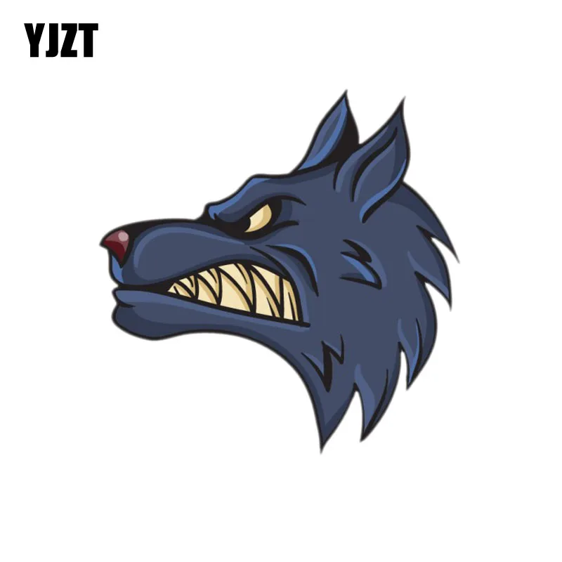 YJZT 11.3CM*11.6CM High Quality Fierce Wolf Head Decal PVC Motorcycle Car Sticker 11-00586 | Автомобили и мотоциклы
