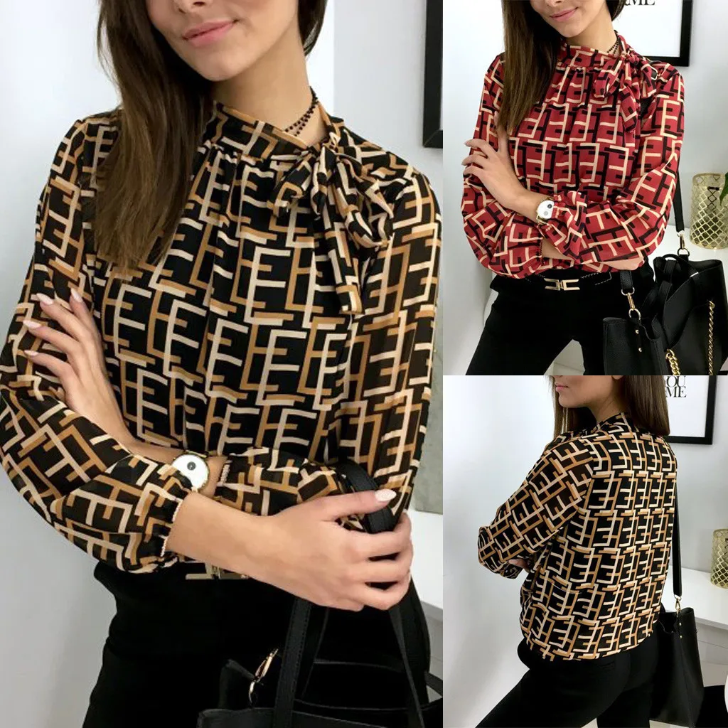 Womail Women Blouses Shirt Women Casual Print Office Shirt Turtleneck Long Sleeve Bow Cozy Blusas Femininas Casual Striped j15
Womail Women Blouses Shirt Women Casual Print Office Shirt Turtleneck Long Sleeve Bow Cozy Blusas Femininas Casual Striped j15