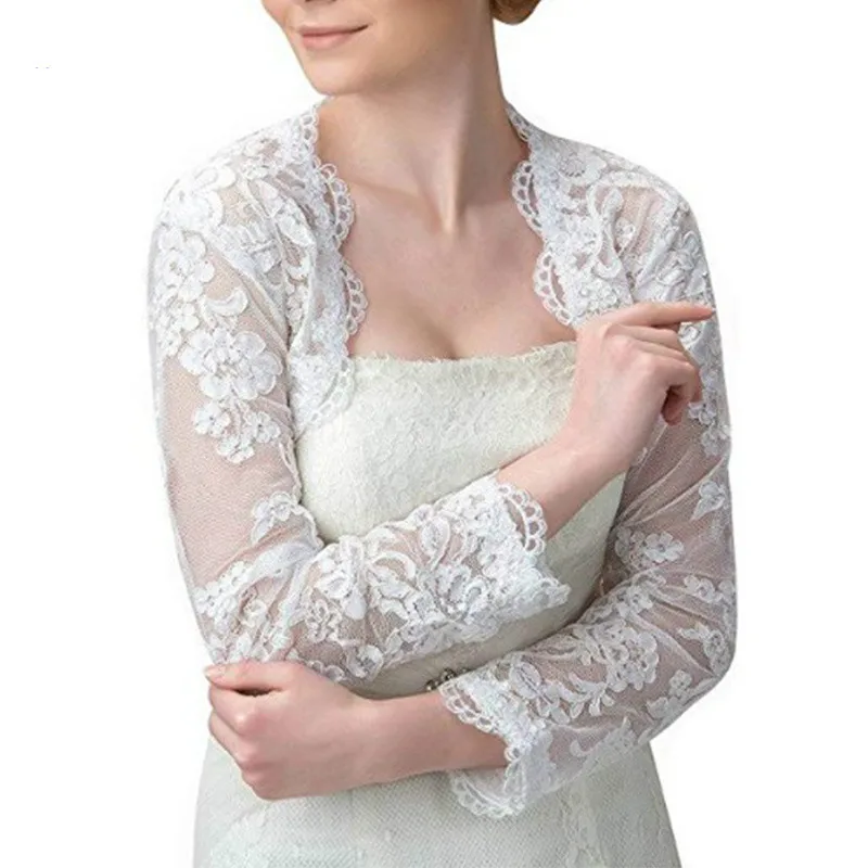 Bridal Women's White/Ivory Long Sleeve Lace Bridal Wraps Jacket Wedding Cape Short Bridal Cover Shawl Adult Daily Shawl
Bridal Women's White/Ivory Long Sleeve Lace Bridal Wraps Jacket Wedding Cape Short Bridal Cover Shawl Adult Daily Shawl