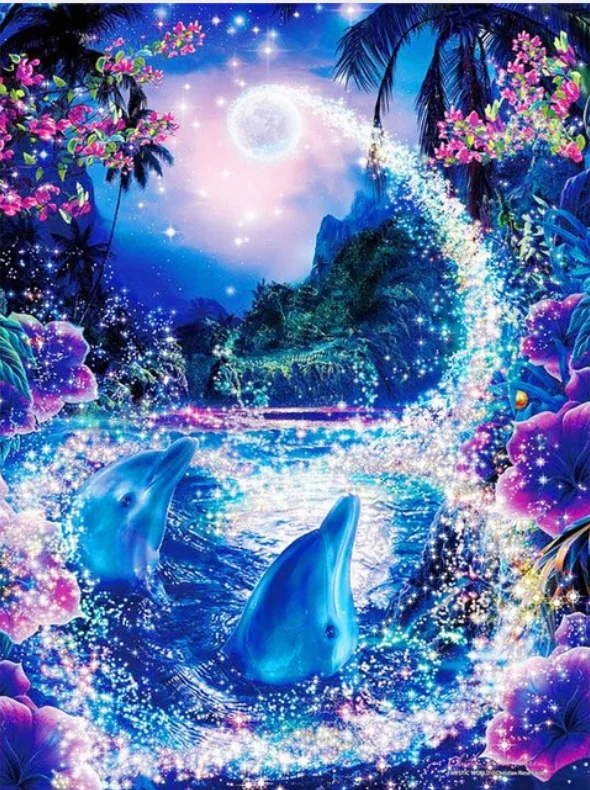 5D DIY Diamond Embroidery 3D Diamond Painting Animal Dolphin Cross Stitch Needlework Home Decor Round drill love gift
5D DIY Diamond Embroidery 3D Diamond Painting Animal Dolphin Cross Stitch Needlework Home Decor Round drill love gift