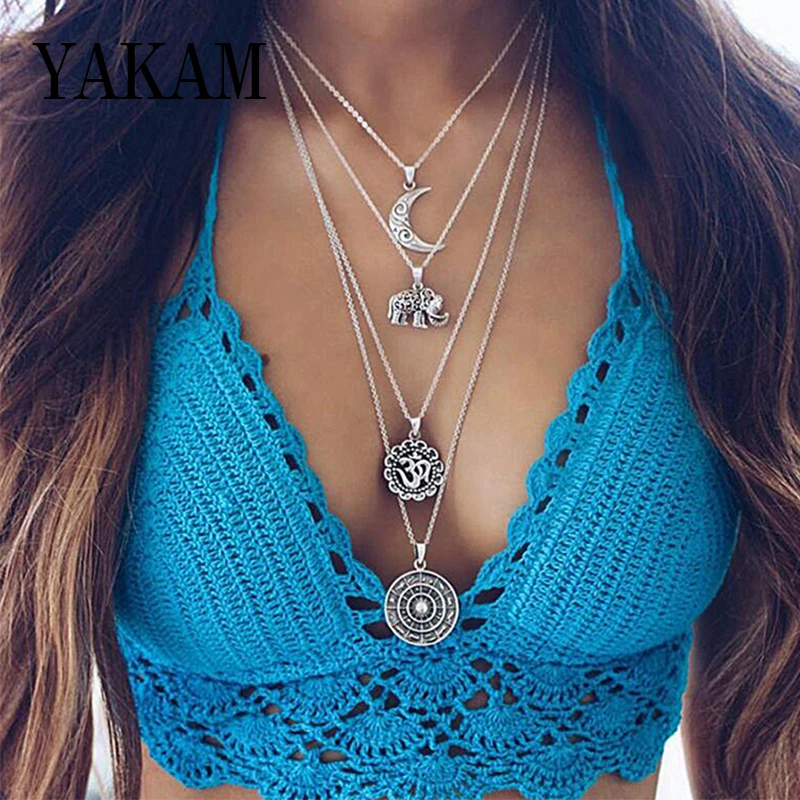 Bohemian Number Thirty Kolye Moon Palm Colar Elephant Totem Pendant Multi-layer Vintage Choker Long Chain Necklace Women Jewelry
Bohemian Number Thirty Kolye Moon Palm Colar Elephant Totem Pendant Multi-layer Vintage Choker Long Chain Necklace Women Jewelry