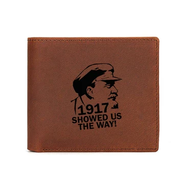 Laser Engraved Picture Lenin Men Wallet Cowhide Leather Multi Card Holders Men Small Purse Personality engrave Name Short Wallet
Laser Engraved Picture Lenin Men Wallet Cowhide Leather Multi Card Holders Men Small Purse Personality engrave Name Short Wallet