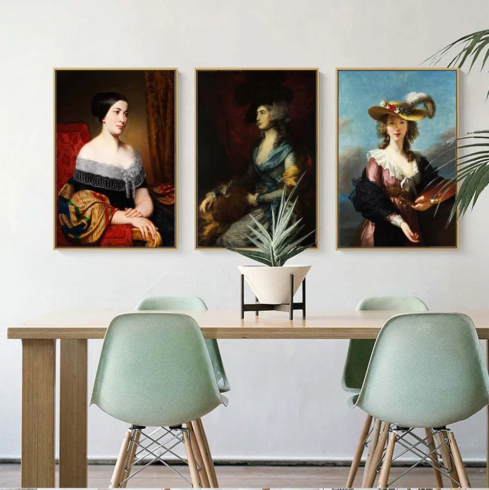 Home Decor Modern creative personality sofa background wall simple canvas printings Portrait of European court painting
Home Decor Modern creative personality sofa background wall simple canvas printings Portrait of European court painting