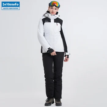 2018 New Ski Suit Waterproof Women Snowboarding Jackets+Pants Warm Thermal Snow Coat White Colorl Ski Sets Female Ski Wear Brand
2018 New Ski Suit Waterproof Women Snowboarding Jackets+Pants Warm Thermal Snow Coat White Colorl Ski Sets Female Ski Wear Brand