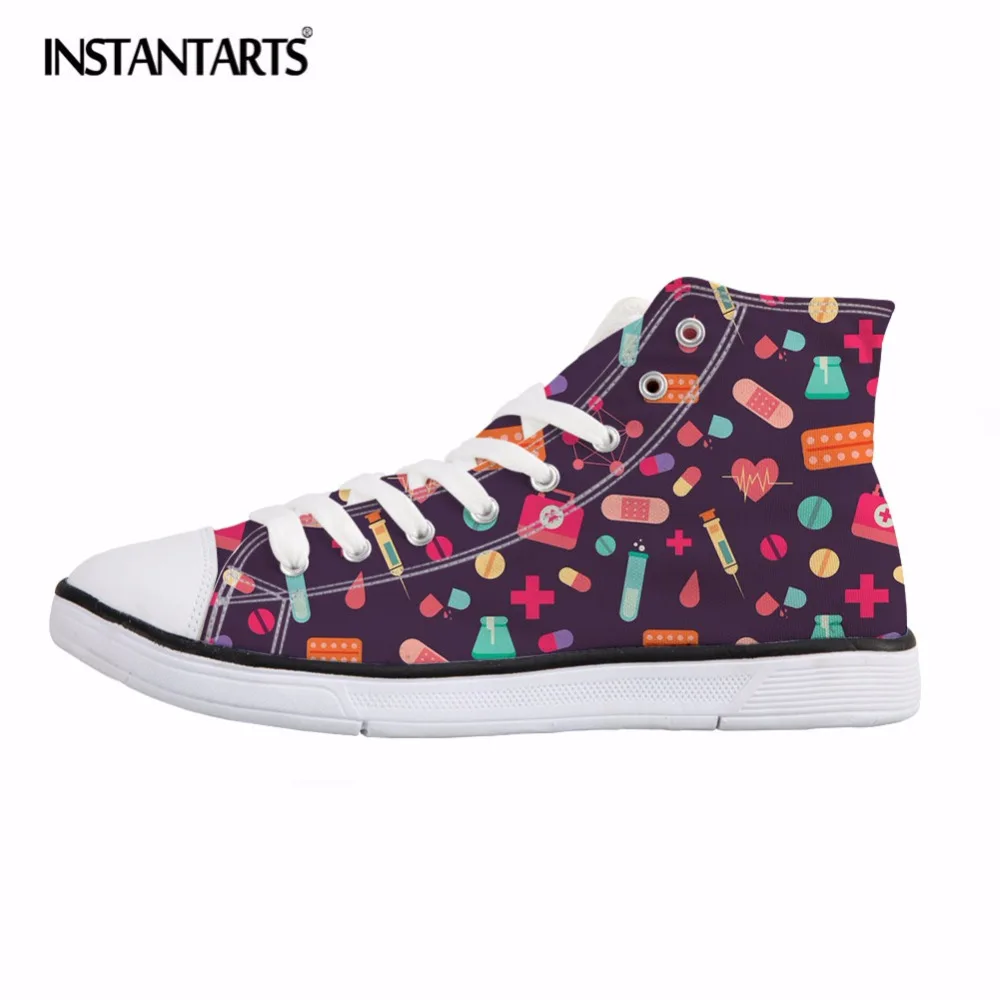 INSTANTARTS Fashion High-Top Vulcanize Shoes Women Nurse Design Female Canvas Shoes for Girls Ladies Lace Up Comfort Flat Shoes
INSTANTARTS Fashion High-Top Vulcanize Shoes Women Nurse Design Female Canvas Shoes for Girls Ladies Lace Up Comfort Flat Shoes
