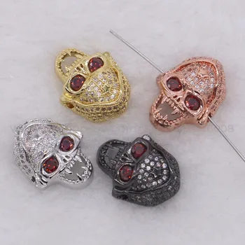 Mix colors skull red eyes Micro pave cubic zircon bead fashion jewelry side hole Bracelet jewelry findings Charms 1993
Mix colors skull red eyes Micro pave cubic zircon bead fashion jewelry side hole Bracelet jewelry findings Charms 1993