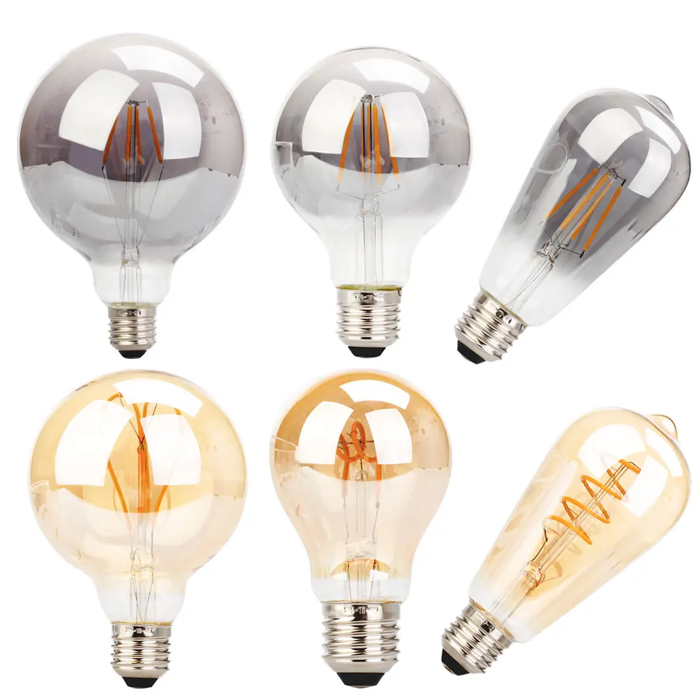 E27 Base Vintage Retro Edison LED Filament Light Bulbs ST64 A60 A19 G80 G95 G125 4W Spiral Light 220V Decorative Lamp 2700K
E27 Base Vintage Retro Edison LED Filament Light Bulbs ST64 A60 A19 G80 G95 G125 4W Spiral Light 220V Decorative Lamp 2700K