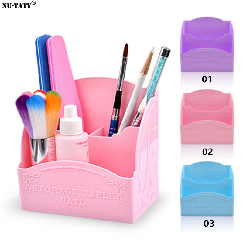 Nu-TATY Japanese manicure tool with pen storage box tube frustration dead skin scissors mark dragon color plastic toolbox | Красота и