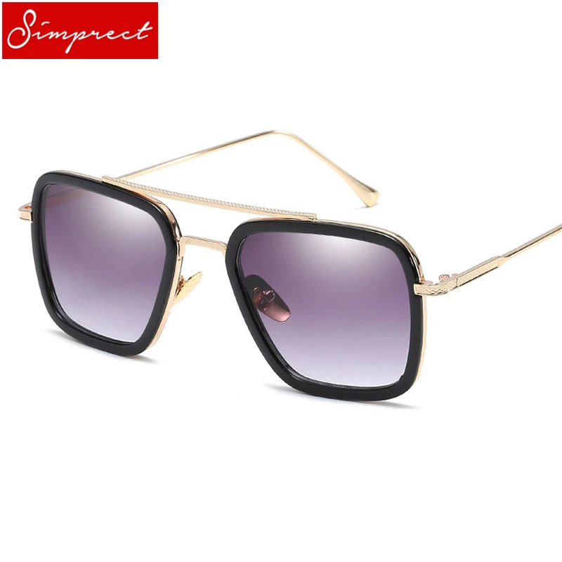SIMPRECT Tony Stark Sunglasses Men Metal Mirror Square Sun Glasses Retro High Quality Vintage Lunette De Soleil Homme YJ0753
SIMPRECT Tony Stark Sunglasses Men Metal Mirror Square Sun Glasses Retro High Quality Vintage Lunette De Soleil Homme YJ0753