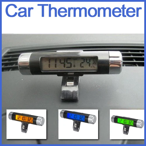 Digital LCD Clip-on 2 in 1 Car Digital Clock Temperature Thermometer Calendar Automotive Blue/Orange/Green Backlight Clock
Digital LCD Clip-on 2 in 1 Car Digital Clock Temperature Thermometer Calendar Automotive Blue/Orange/Green Backlight Clock