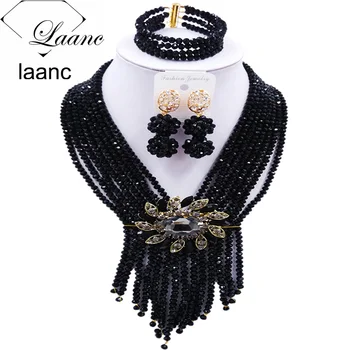 Laanc Fashion Crystal Black Beads African Jewelry Set 2017 Nigerian Wedding Party Jewelry Sets S8RSK017
Laanc Fashion Crystal Black Beads African Jewelry Set 2017 Nigerian Wedding Party Jewelry Sets S8RSK017