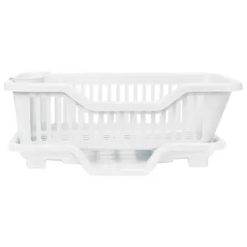 Kitchen Sink Dish Plate Utensil Drainer Drying Rack Holder Basket Organizer Tray, White
Kitchen Sink Dish Plate Utensil Drainer Drying Rack Holder Basket Organizer Tray, White