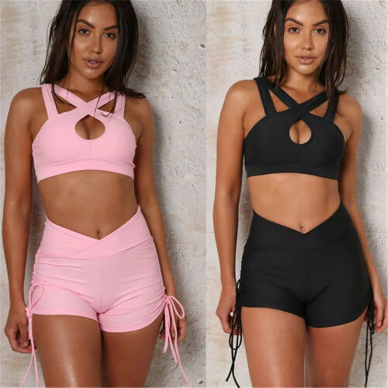 2PCS Women Sexy Bandage Summer Sets Clothes Hollow Out Crop Tops +High Waist Shorts 2PCS Suit Fitness Clothing
2PCS Women Sexy Bandage Summer Sets Clothes Hollow Out Crop Tops +High Waist Shorts 2PCS Suit Fitness Clothing