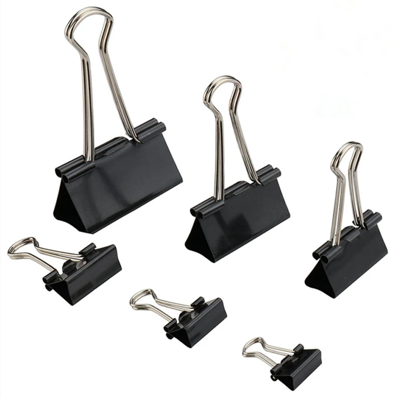 6 PCS Black Metal Binder Clips 15/19/25/32/41/51MM Notes Letter Paper Clip Office Supplies Binding Securing Clip Stationery
6 PCS Black Metal Binder Clips 15/19/25/32/41/51MM Notes Letter Paper Clip Office Supplies Binding Securing Clip Stationery
