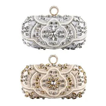 Party bags Evening Bags Diamond Pearls Beaded Wedding Clutch Women's Purse Handbags Wallets Evening Clutch Bag silver clutch
Party bags Evening Bags Diamond Pearls Beaded Wedding Clutch Women's Purse Handbags Wallets Evening Clutch Bag silver clutch