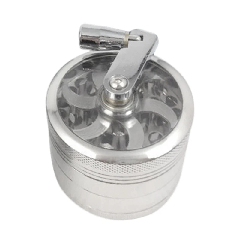 Image 55mm 4 Part Aluminium Herb Tobacco Weed Grass Grinder Crusher Mill Pollinator