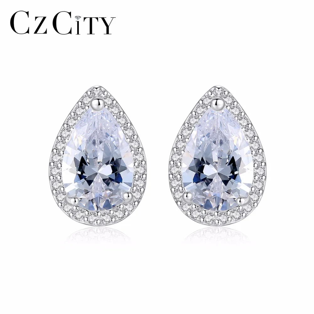 CZCITY Brand S925 Sterling Silver White/ Yellow Zircon Main Stone Wedding Stud Earrings for Women Girl Fine Engagement Jewelry
CZCITY Brand S925 Sterling Silver White/ Yellow Zircon Main Stone Wedding Stud Earrings for Women Girl Fine Engagement Jewelry