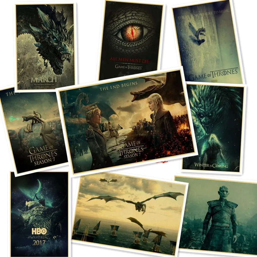 Classic TV Game of Thrones Poster Home Furnishing Wall Stickers Retro Kraft Wallpaper Retro Sticker
Classic TV Game of Thrones Poster Home Furnishing Wall Stickers Retro Kraft Wallpaper Retro Sticker