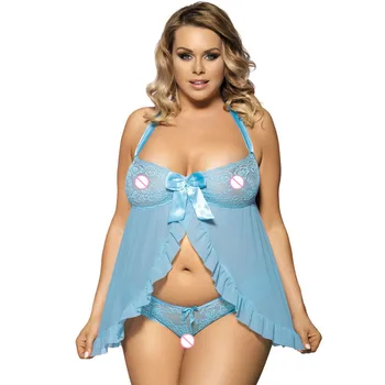 xxxl 5xl lace blue bow lace women sexy lingerie hot plus size sexy underwear pole dance sexy babydoll+thong sexy costumes 696
xxxl 5xl lace blue bow lace women sexy lingerie hot plus size sexy underwear pole dance sexy babydoll+thong sexy costumes 696