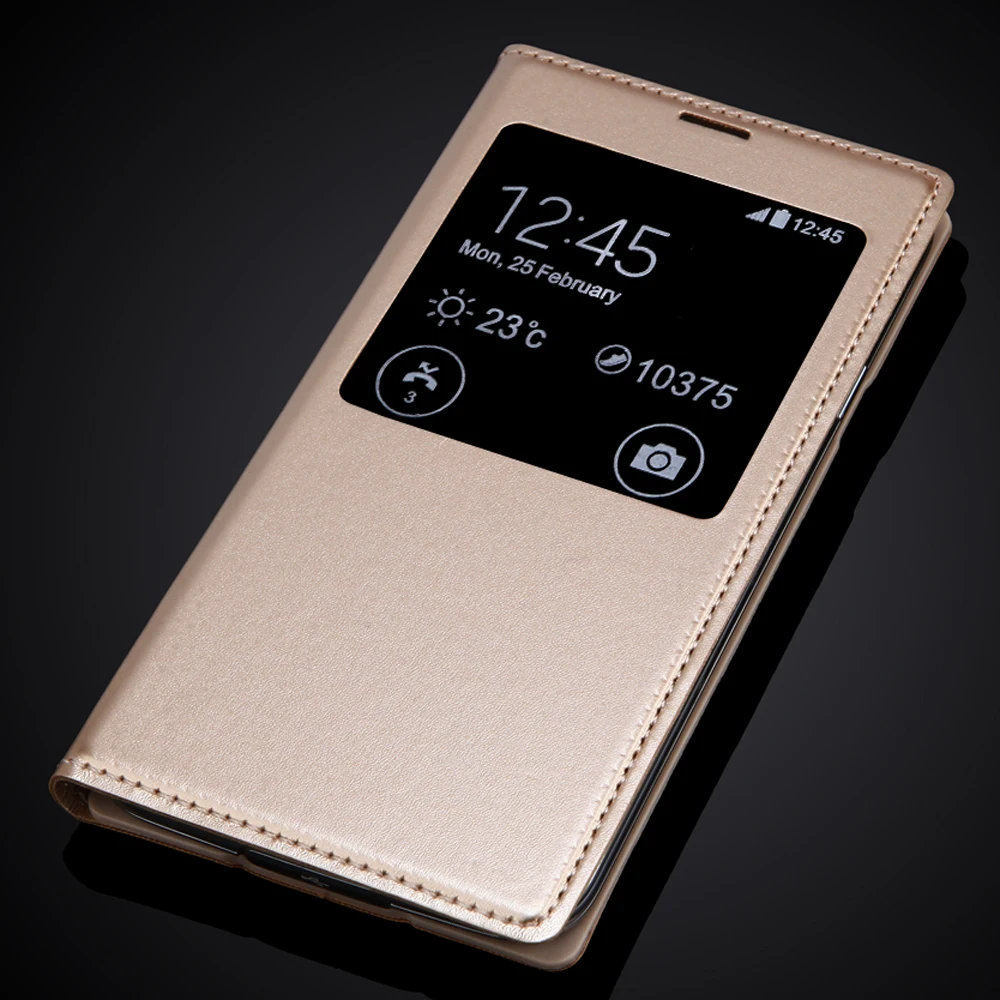 S5 Slim Leather Flip Cover Case For Samsung Galaxy S5 SV i9600 Smart View Sleep Wake Up Phone Case With IC
S5 Slim Leather Flip Cover Case For Samsung Galaxy S5 SV i9600 Smart View Sleep Wake Up Phone Case With IC