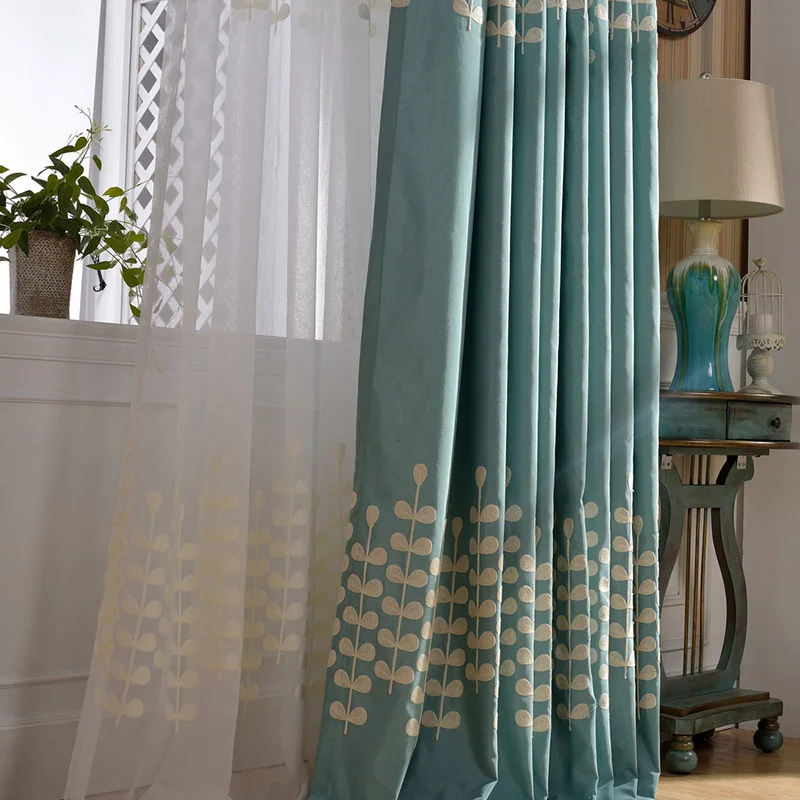 Modern Simple Small Fresh Cotton Embroidery Shading Curtains for Living Dining Room Bedroom.
Modern Simple Small Fresh Cotton Embroidery Shading Curtains for Living Dining Room Bedroom.
