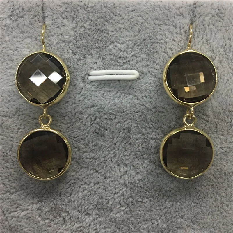1pc Charm Brown Quartz Stone Double Crystal Dangle Earrings Gem Stone Gold Color Drop Earrings Fashion Jewelry
1pc Charm Brown Quartz Stone Double Crystal Dangle Earrings Gem Stone Gold Color Drop Earrings Fashion Jewelry