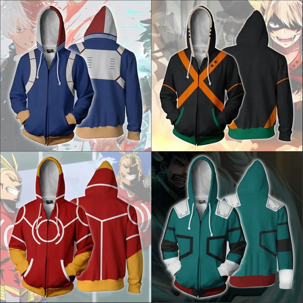 My Hero Academia 3D Print Hoodie Anime Cosplay Costume Sweatshirts Bakugo Katsuki Cartoon Hoodies Fashion Jackets Cosplay Coat
My Hero Academia 3D Print Hoodie Anime Cosplay Costume Sweatshirts Bakugo Katsuki Cartoon Hoodies Fashion Jackets Cosplay Coat