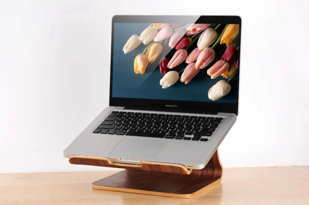 Фото Модная деревянная подставка для ноутбука Кулер Macbook air Pro - купить