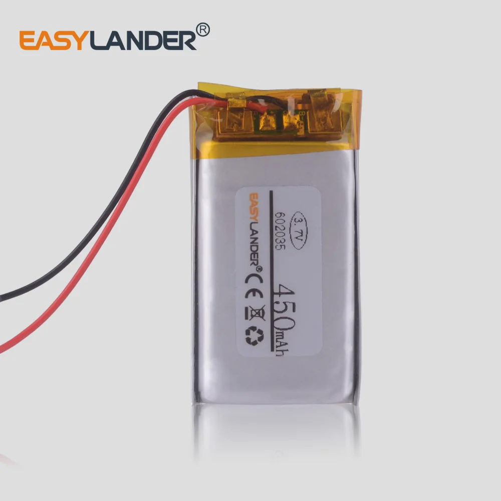 3.7V lithium polymer battery 3.7v 602035 450mAh Handheld GPS Navigator Lithium Battery polymer lithium battery
3.7V lithium polymer battery 3.7v 602035 450mAh Handheld GPS Navigator Lithium Battery polymer lithium battery