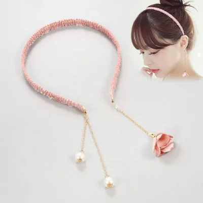 New pearl flower hair accessories tassel with false earrings headband simple sweet headdress female
New pearl flower hair accessories tassel with false earrings headband simple sweet headdress female