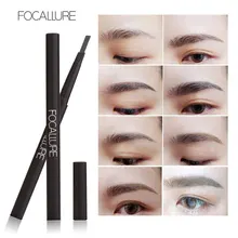 Focallure 3 Warna Alis Pensil Tahan Air Microblading Hitam Coklat Eye Brown Makeup Warna Coklat Cat(China)