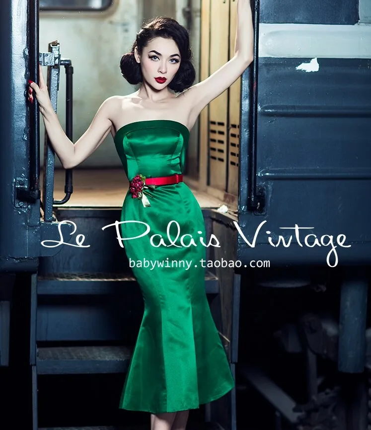 Green Vintage Elegant Emerald Three-Dimensional Cut Tube Top Fish Tail Slinky Women's Tube Top High Waist One-Piece Dress
Green Vintage Elegant Emerald Three-Dimensional Cut Tube Top Fish Tail Slinky Women's Tube Top High Waist One-Piece Dress